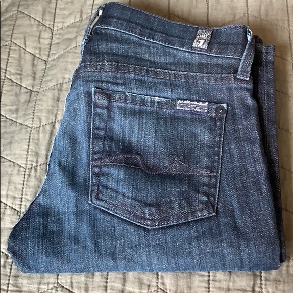 7 FOR ALL MANKIND Straight Leg Dark Wash Jeans - Picture 14 of 16